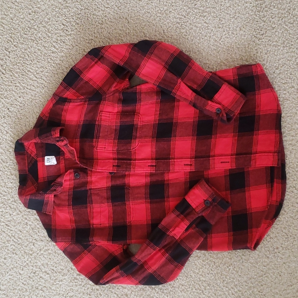 Gap kids flannel shirt size L